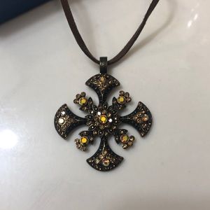Lia Sophia Cross Necklace